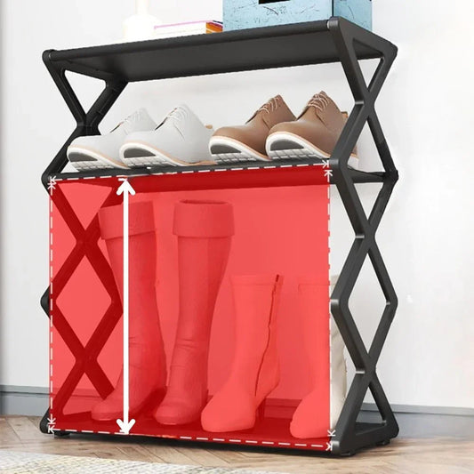 Minimalist 4-Tier Shoe Rack – Compact, Modern & Eco-Friendly Shoe Storage Shelf