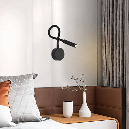 SleekGlow – Minimalist LED Reading Wall Lamp with Adjustable Arm