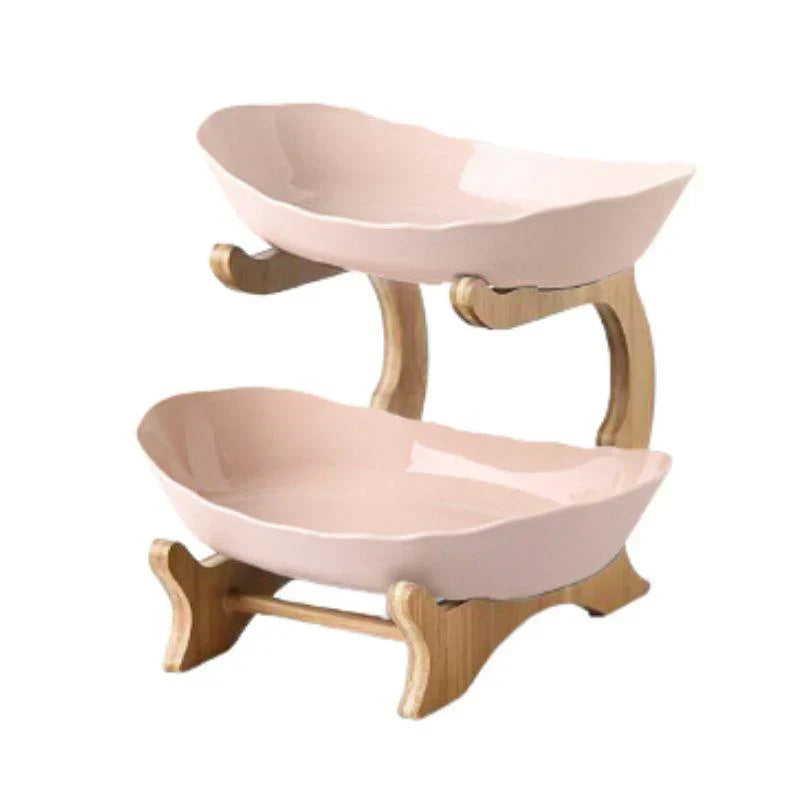 BambuNest – Modern Bamboo Fruit Basket with Removable Trays & Multi-Tier Design