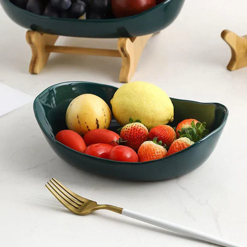 BambuNest – Modern Bamboo Fruit Basket with Removable Trays & Multi-Tier Design