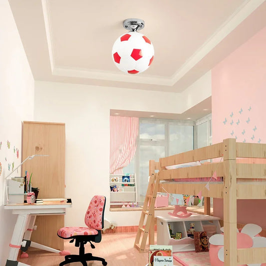 Football LED Ceiling Light – Colourful Dimmable Kids Room Light Fixture