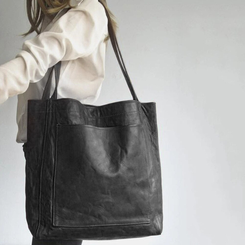 Elegant Women's Leather Handbag – Timeless Style for Work & Casual Wear