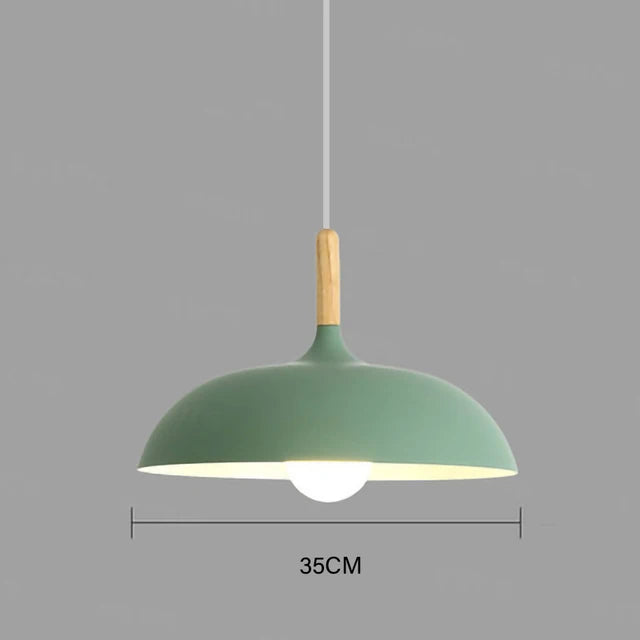NordicOak Scandinavian Oak Ceiling Light – Modern LED Pendant Lamp