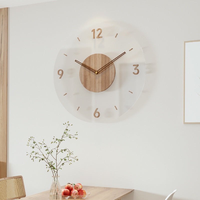 WoodCraft | Nordic Solid Wood Wall Clock – Minimalist Silent Timepiece
