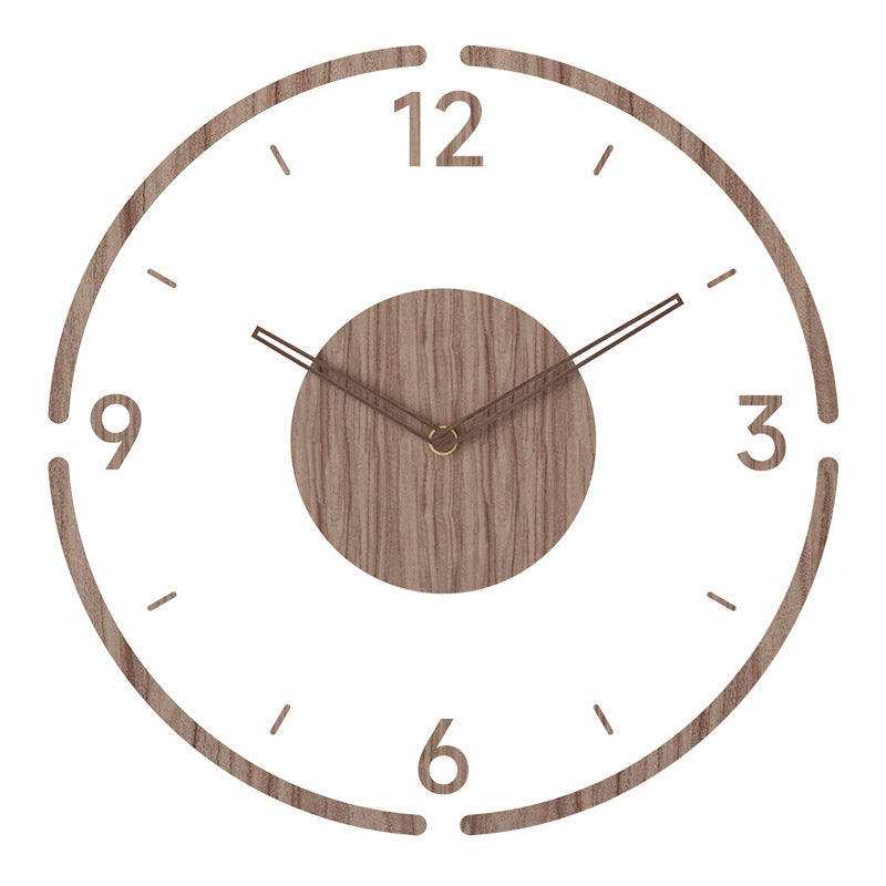 WoodCraft | Nordic Solid Wood Wall Clock – Minimalist Silent Timepiece