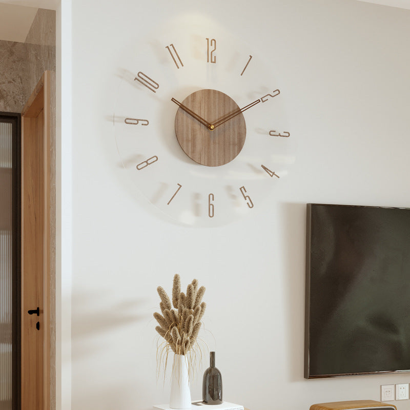 WoodCraft | Nordic Solid Wood Wall Clock – Minimalist Silent Timepiece
