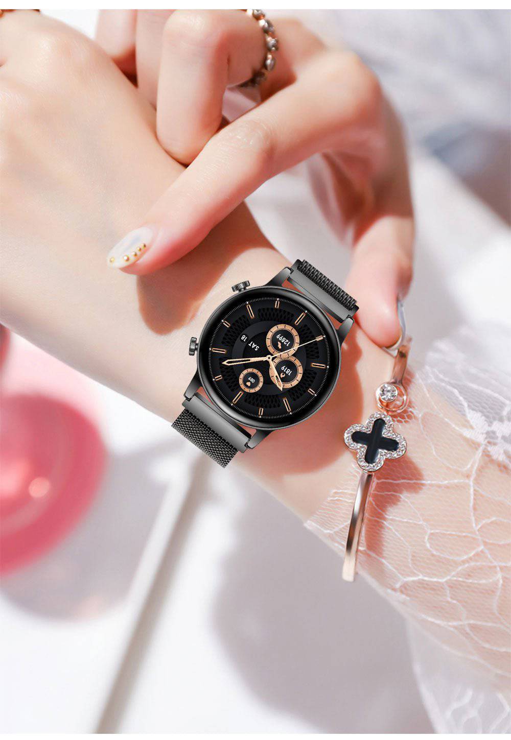 Orlina – Elegant & Smart Women’s Smartwatch with Fitness Tracker, Sleep Monitor & Notifications