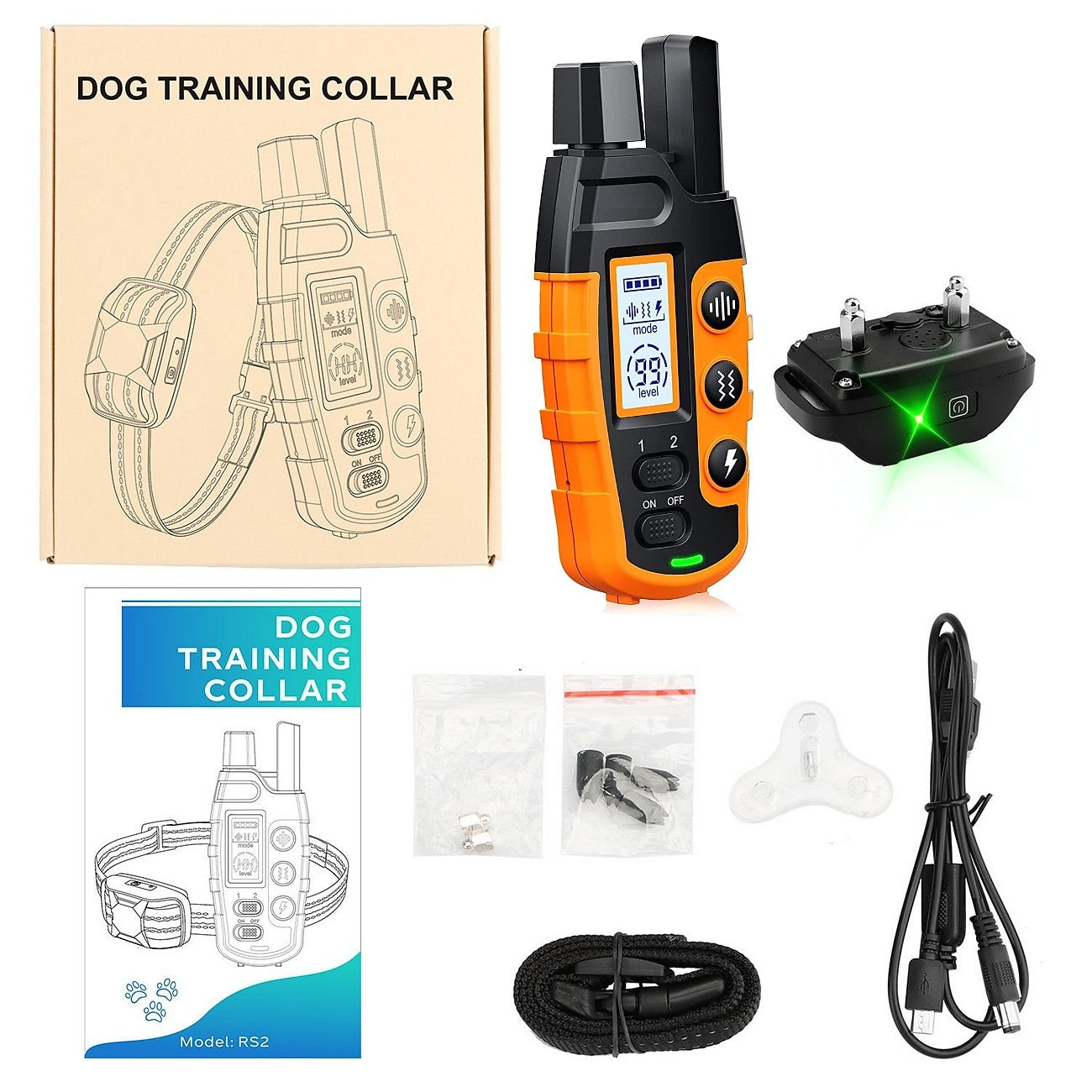 Advanced Dog Training Collar with Remote Control – Waterproof, Rechargeable, Up to 1000m Range