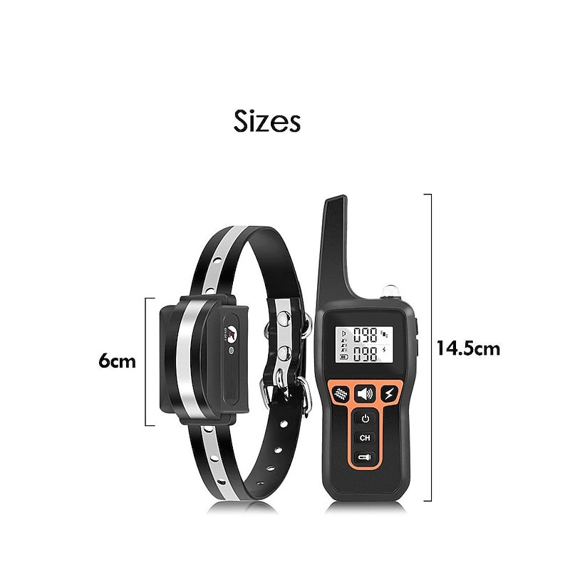 Rechargeable 1000m Waterproof Dog Training Collar with Shock, Vibration & Beep Modes