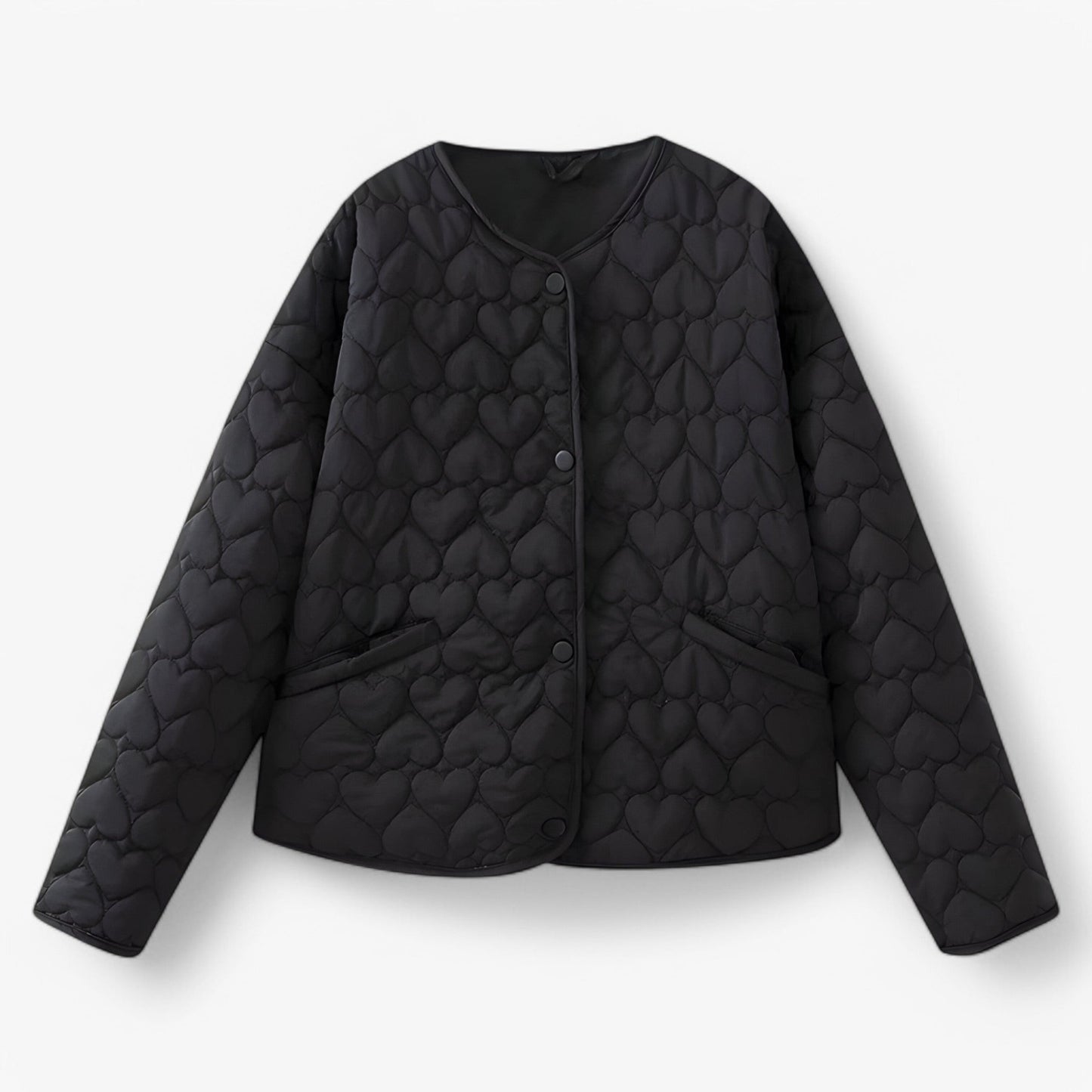 Evelyn | Quilted Heart Jacket – Versatile Warmth for Autumn & Winter