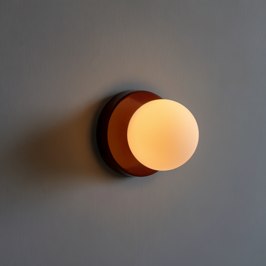 PearlPop Wall Light – White Glass Orb LED Wall Sconce for Modern Interiors