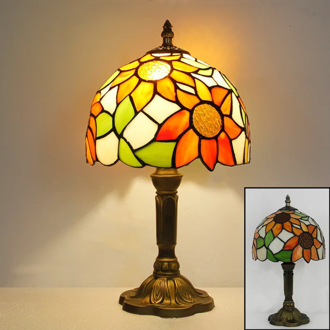 Plura – Rechargeable Tiffany Style LED Table Lamp for Bedroom & Living Room