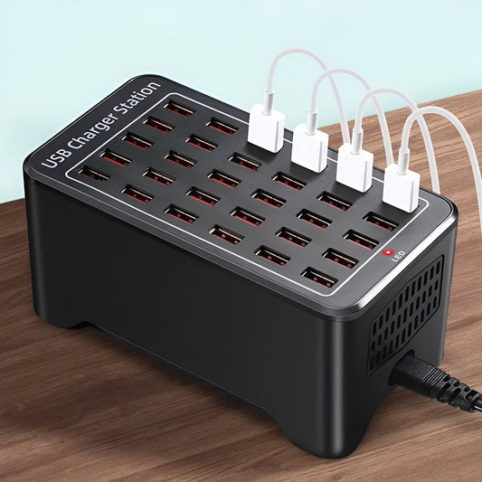 PowerPort Pro – Universal Multi-USB Charging Station with 30 Ports (150W Output)