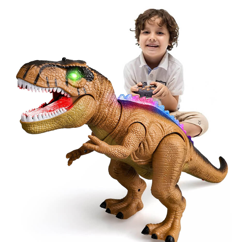 Remote Control T-Rex Dinosaur with LED Lights and Roaring Sound