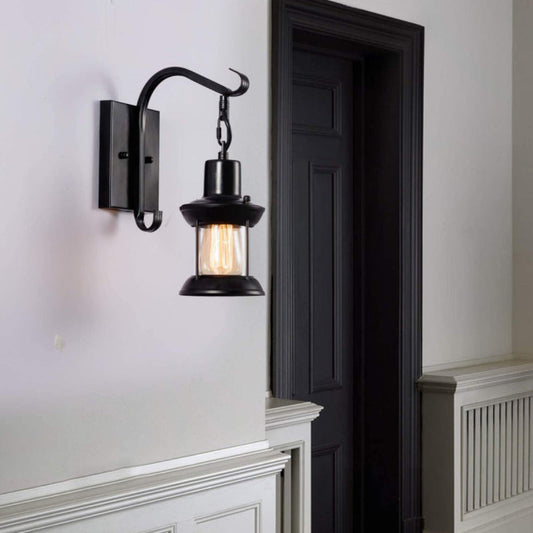 Ruston Vintage Wall Light – Industrial Farmhouse Glass Wall Lamp