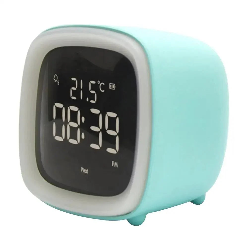 Cartoon Bunny LED Alarm Clock with Night Light – Rechargeable, Cute Digital Display for Kids & Bedrooms