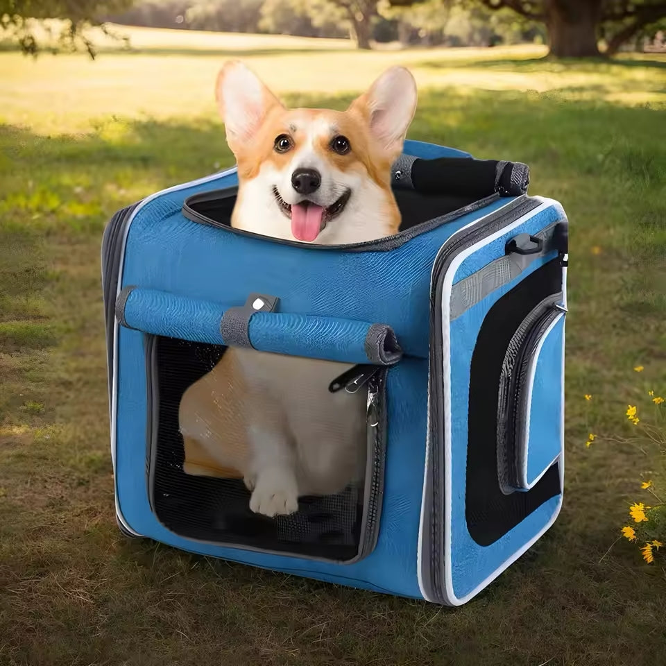 Expandable Pet Bike Basket – Comfortable & Safe Bicycle Carrier for Small Dogs and Cats