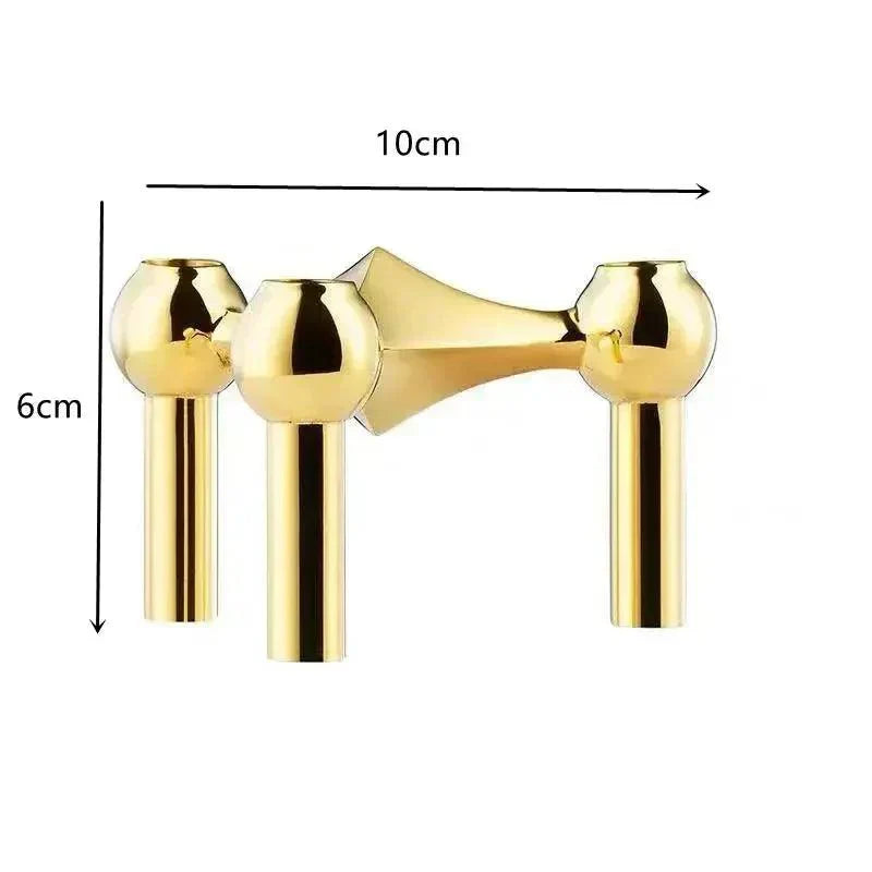 Modern Molecular Metal Candle Holder – Nordic-Style Silver Candle Stand for Elegant Home Decor