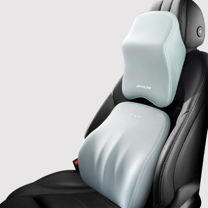 ErgoDrive Car Seat Support – Orthopaedic Cushion for Neck & Back Pain Relief While Driving