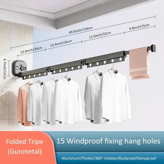 WallDry Flex – Foldable Wall-Mounted Clothes Dryer for Space-Saving Laundry