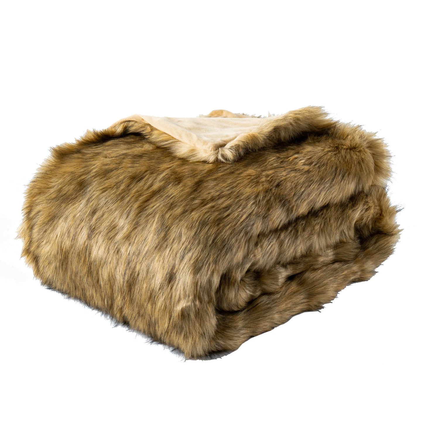 Luxury Faux Fox Fur Throw Blanket – Ultra Soft & Elegant Decorative Bed or Sofa Cover