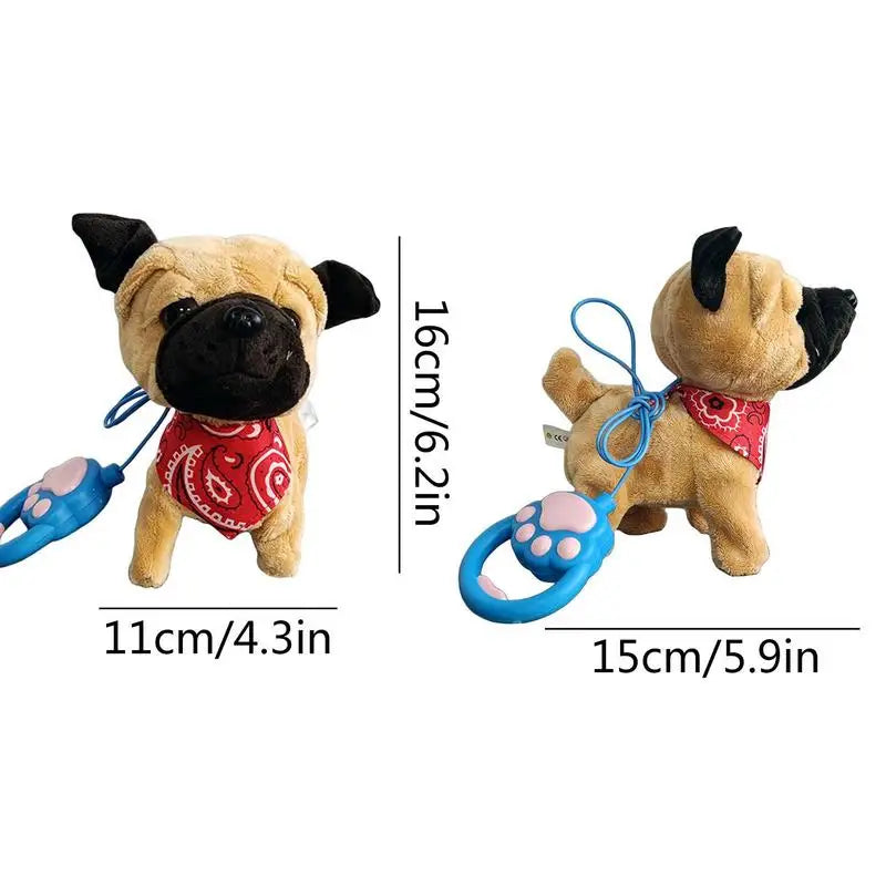 Interdraft Plush Puppy Toy – Electronic Pet with Remote Control & Leash – Walking & Barking Dog for Kids