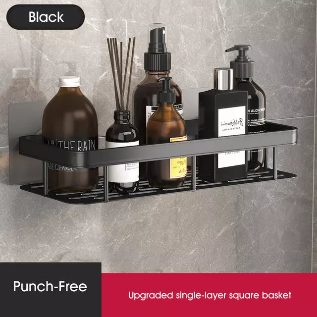 Stylish & Practical No-Drill Shower Corner Shelf – Space-Saving Bathroom Storage Rack