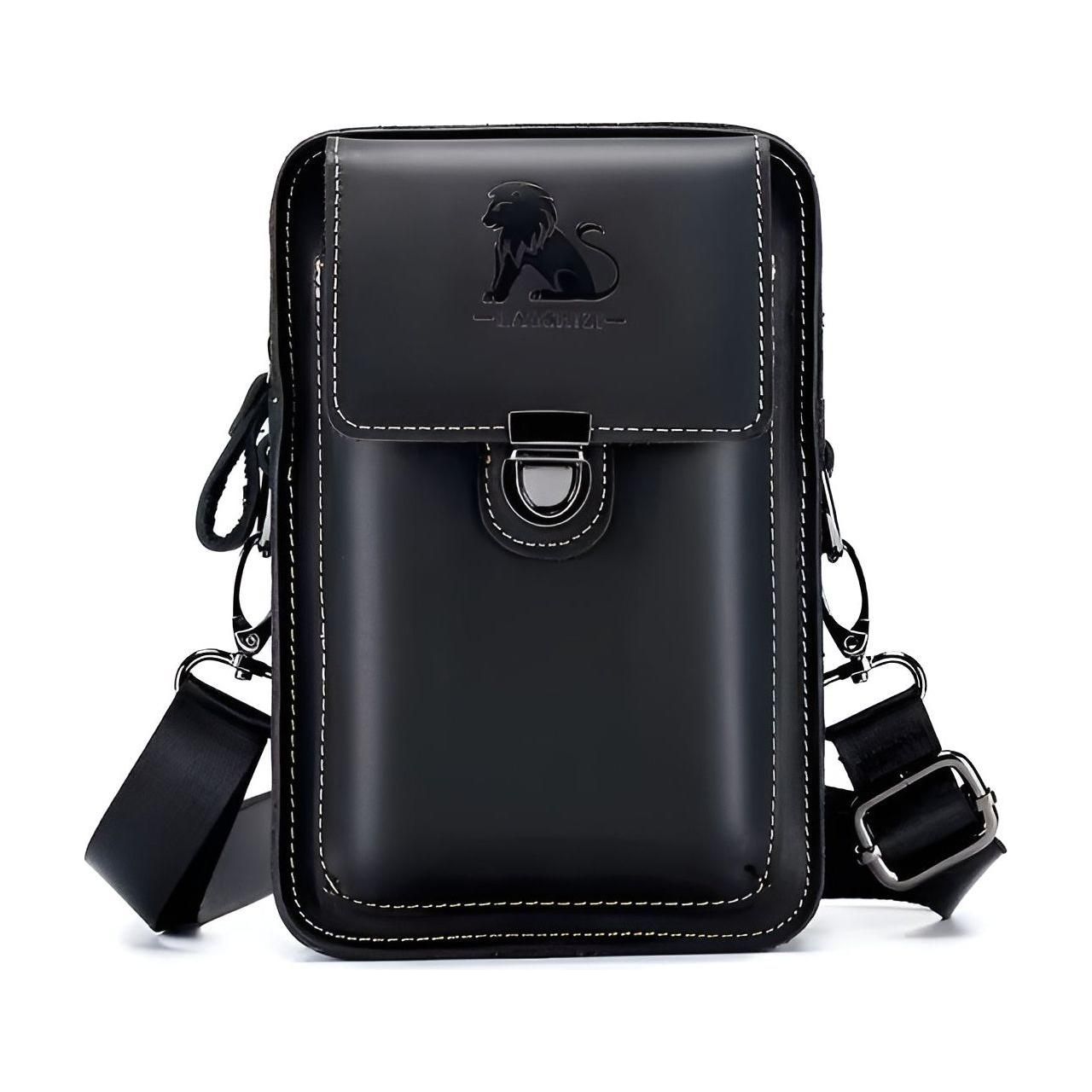 Vidal Bag – Functional Leather Waist Bag for Men with Adjustable Strap and Multi-Pocket Design