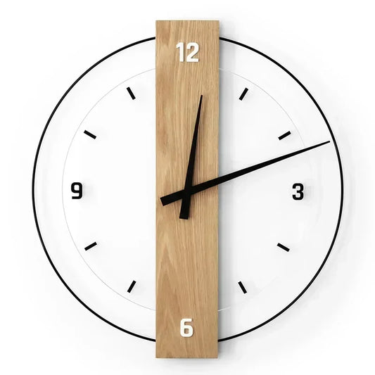 SilentOak – Minimalist Wooden Wall Clock with Silent Movement