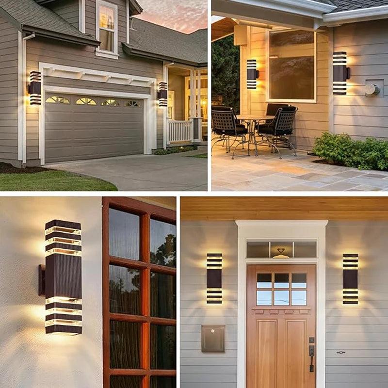 LumiBloc LED Outdoor Wall Light – Modern IP65 Up & Down Design with E27 Socket