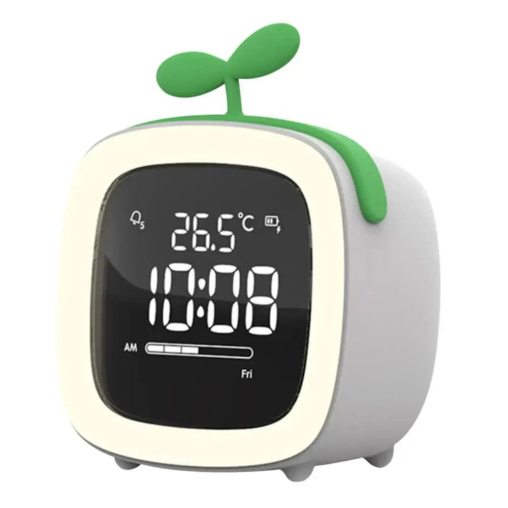 Cartoon Bunny LED Alarm Clock with Night Light – Rechargeable, Cute Digital Display for Kids & Bedrooms