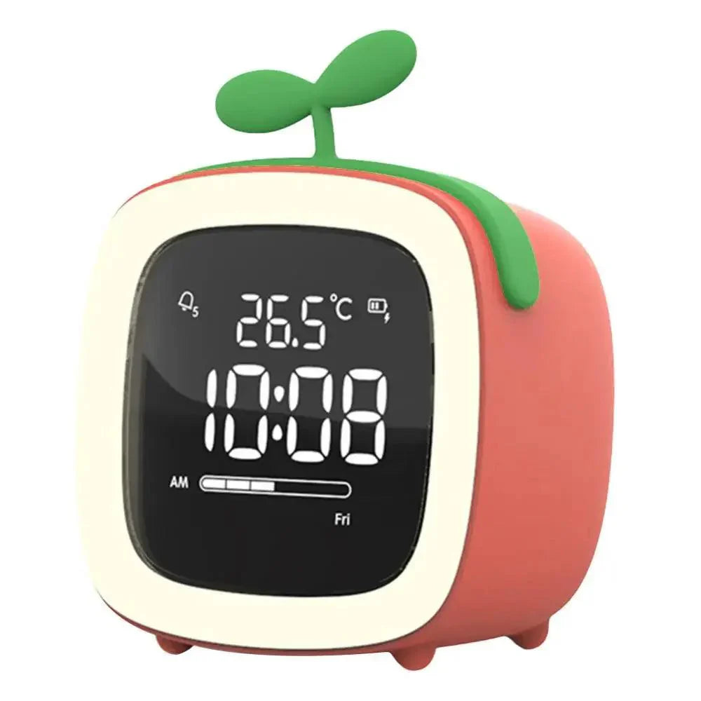 Cartoon Bunny LED Alarm Clock with Night Light – Rechargeable, Cute Digital Display for Kids & Bedrooms