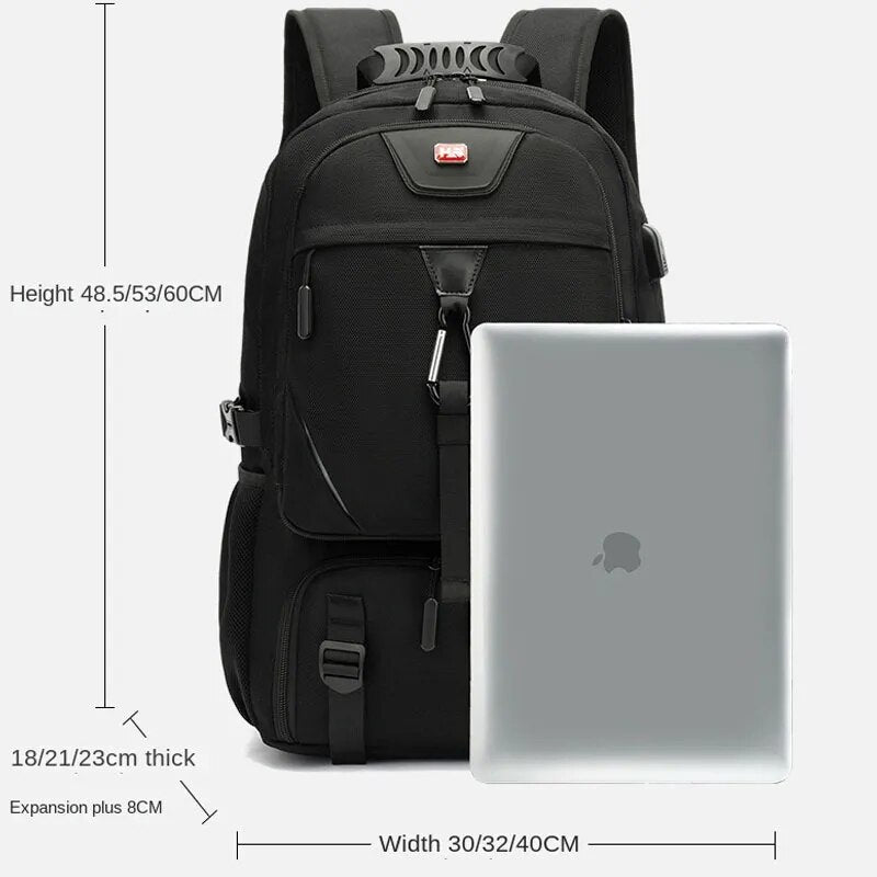 Tech Trek Pro 50-80L – The Ultimate Backpack with USB Charging Port | Durable & Spacious