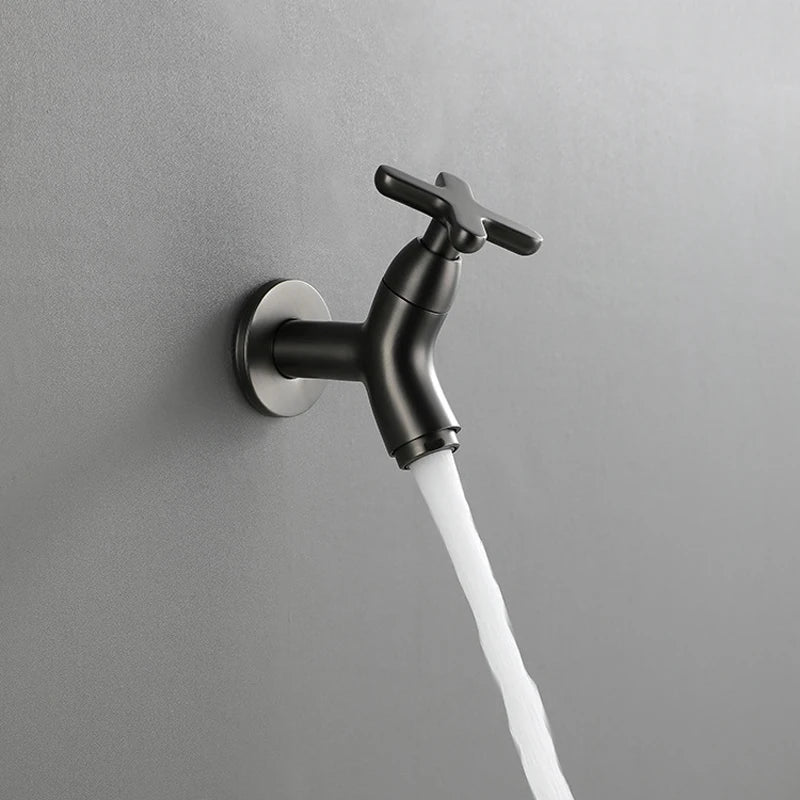 BrassFlow – Wall-Mounted Cold Water Tap in Solid Brass