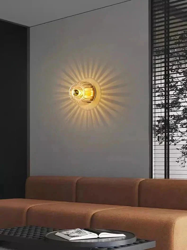 Scandinavian Bauhaus Wall Light – Nordic Glass & Metal Sconce for Modern Interiors