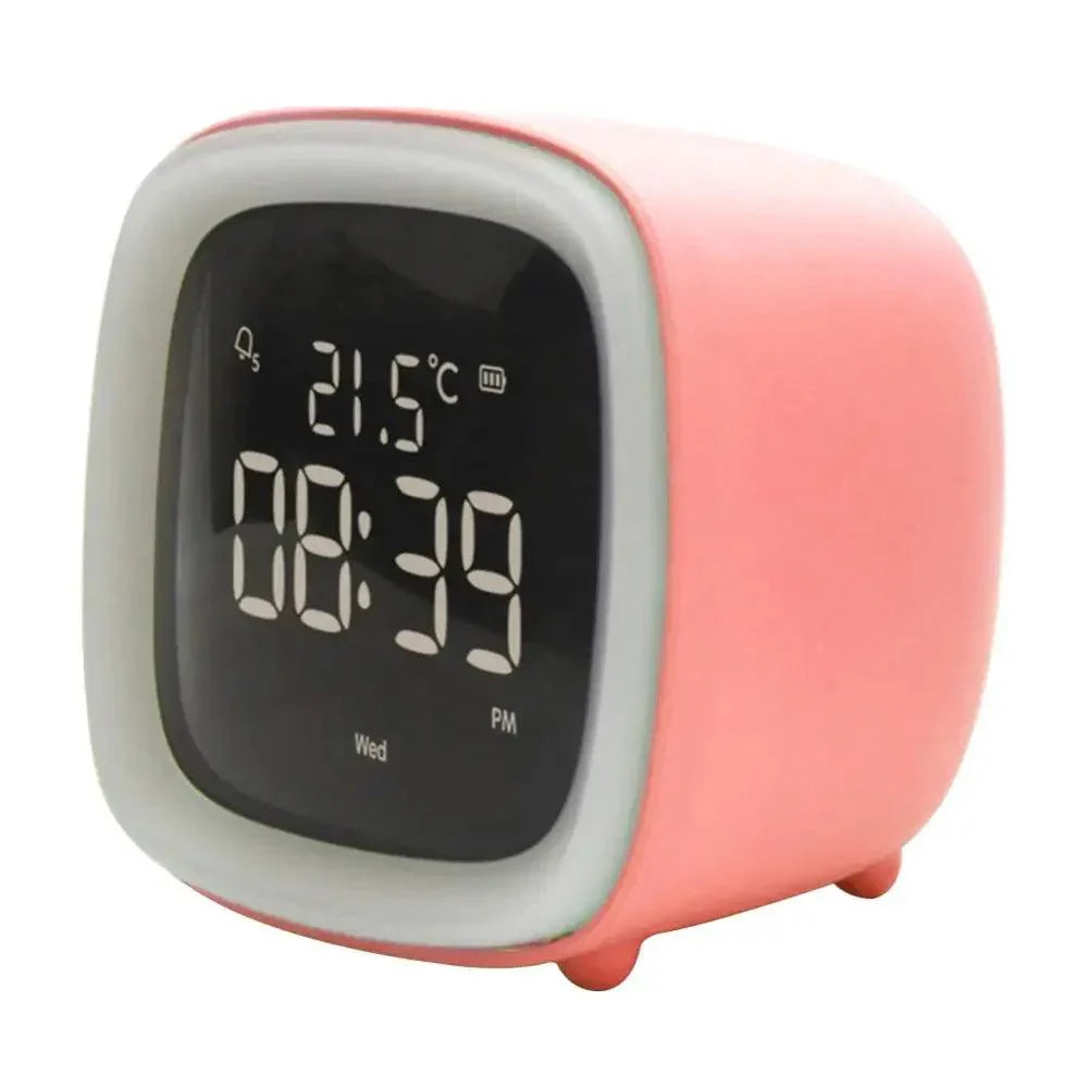 Cartoon Bunny LED Alarm Clock with Night Light – Rechargeable, Cute Digital Display for Kids & Bedrooms
