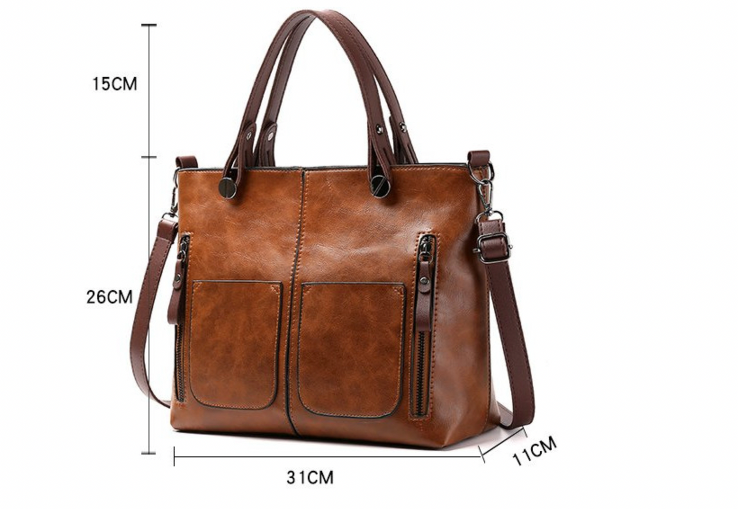 Elly – Women’s Vintage Leather Shoulder Bag | Handmade & Elegant Design