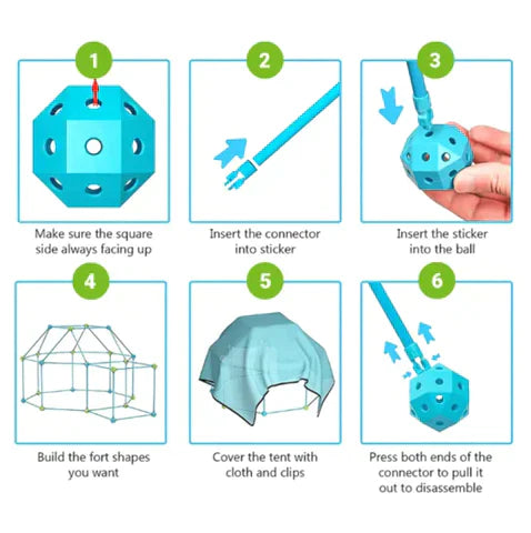 Kids Fort Building Kit – Creative Construction Playset