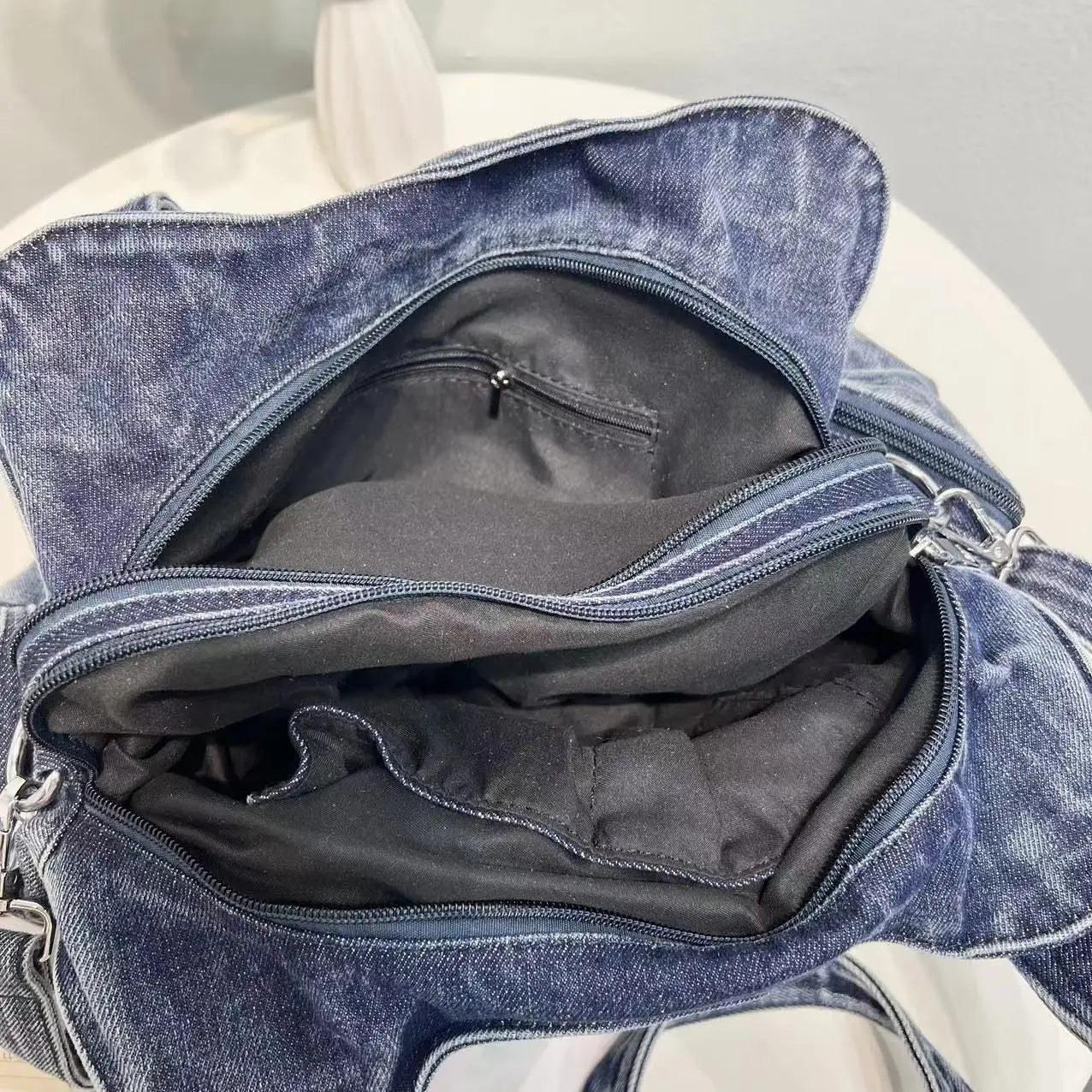 Daisy | Vintage Washed Denim Crossbody Messenger Bag