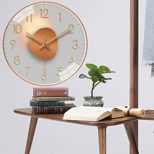 Silent Classic Wall Clock | Non-Ticking Elegant Timepiece for Bedroom & Office