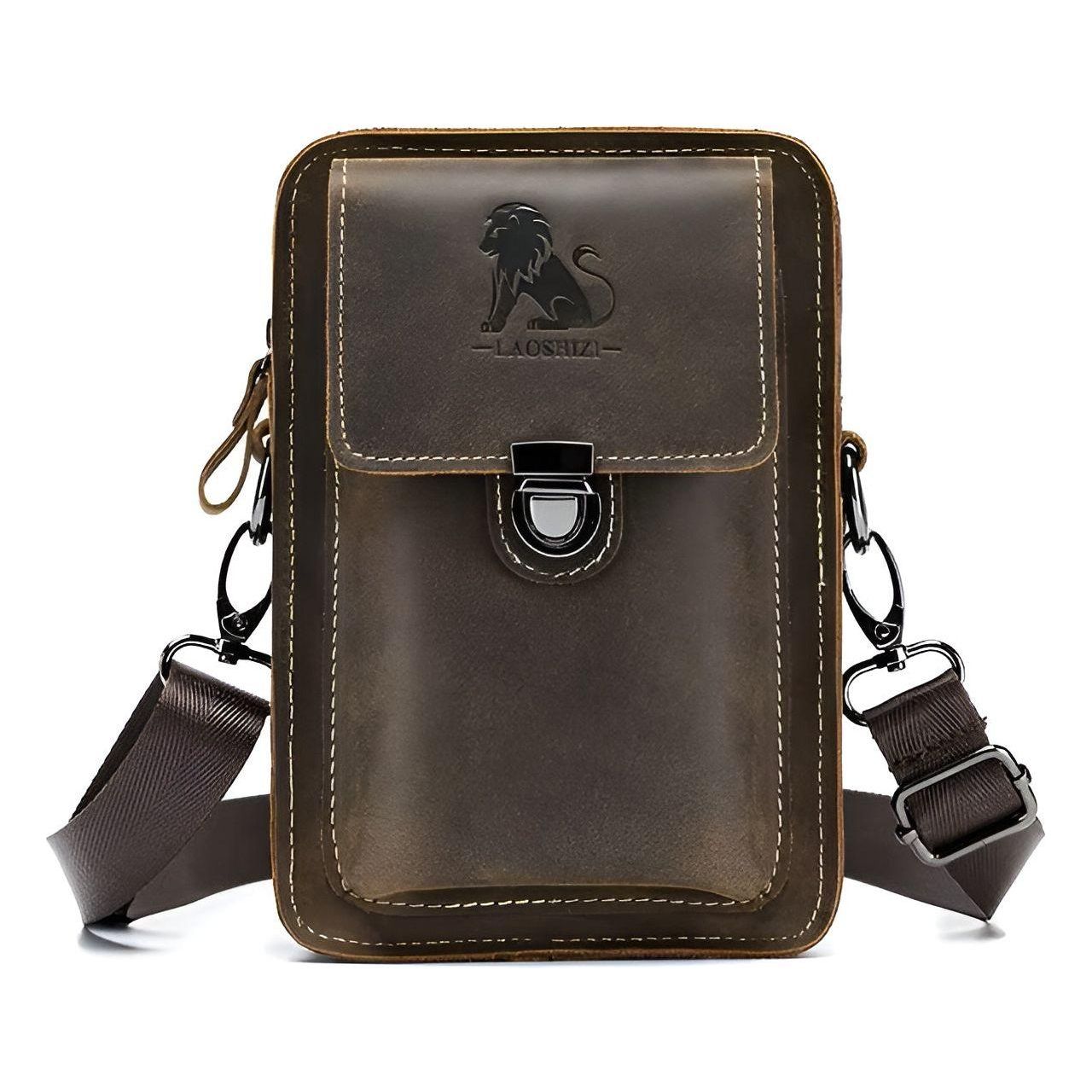 Vidal Bag – Functional Leather Waist Bag for Men with Adjustable Strap and Multi-Pocket Design