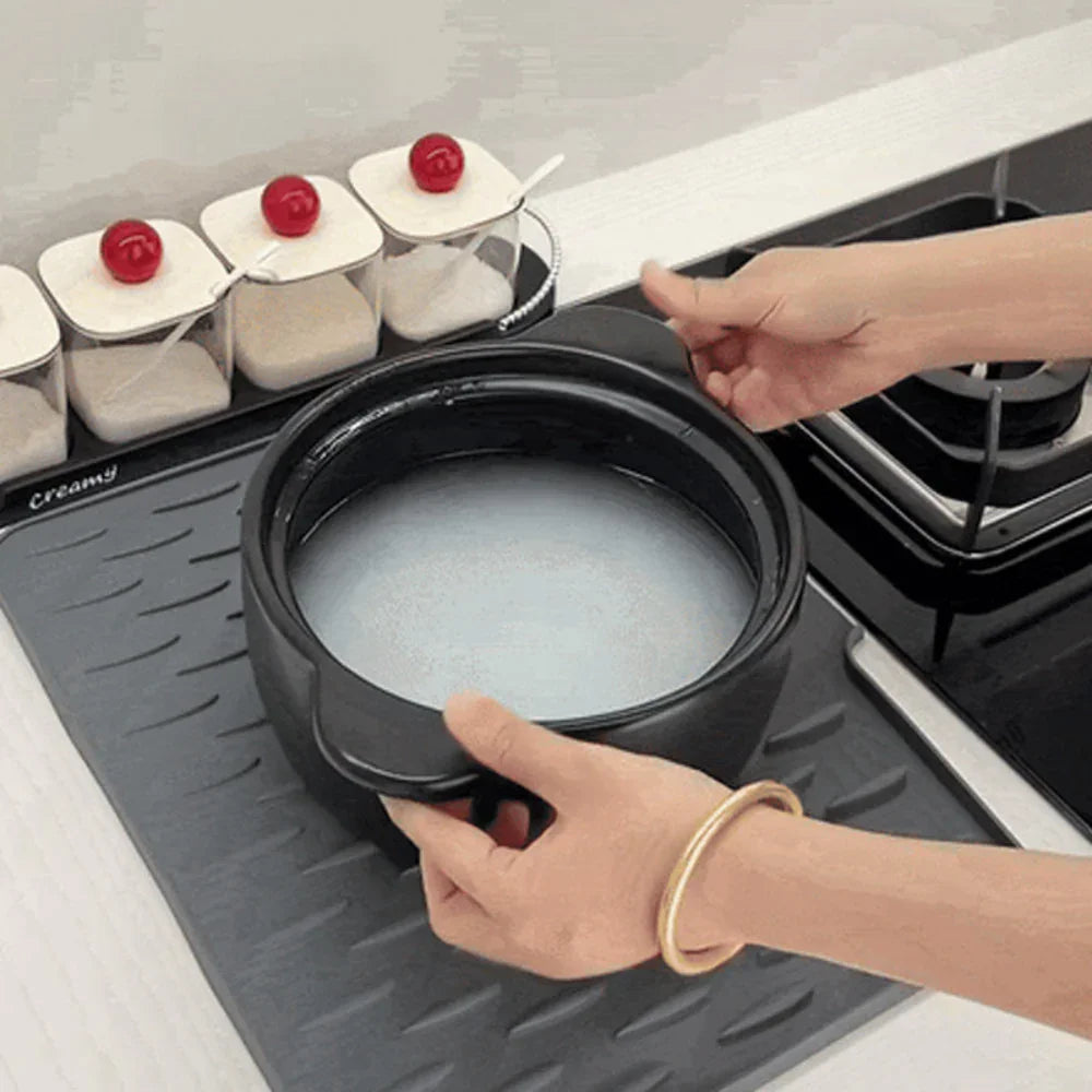 Silicool Water-Draining Silicone Drying Mat – Heat Resistant, Non-Slip & Multifunctional