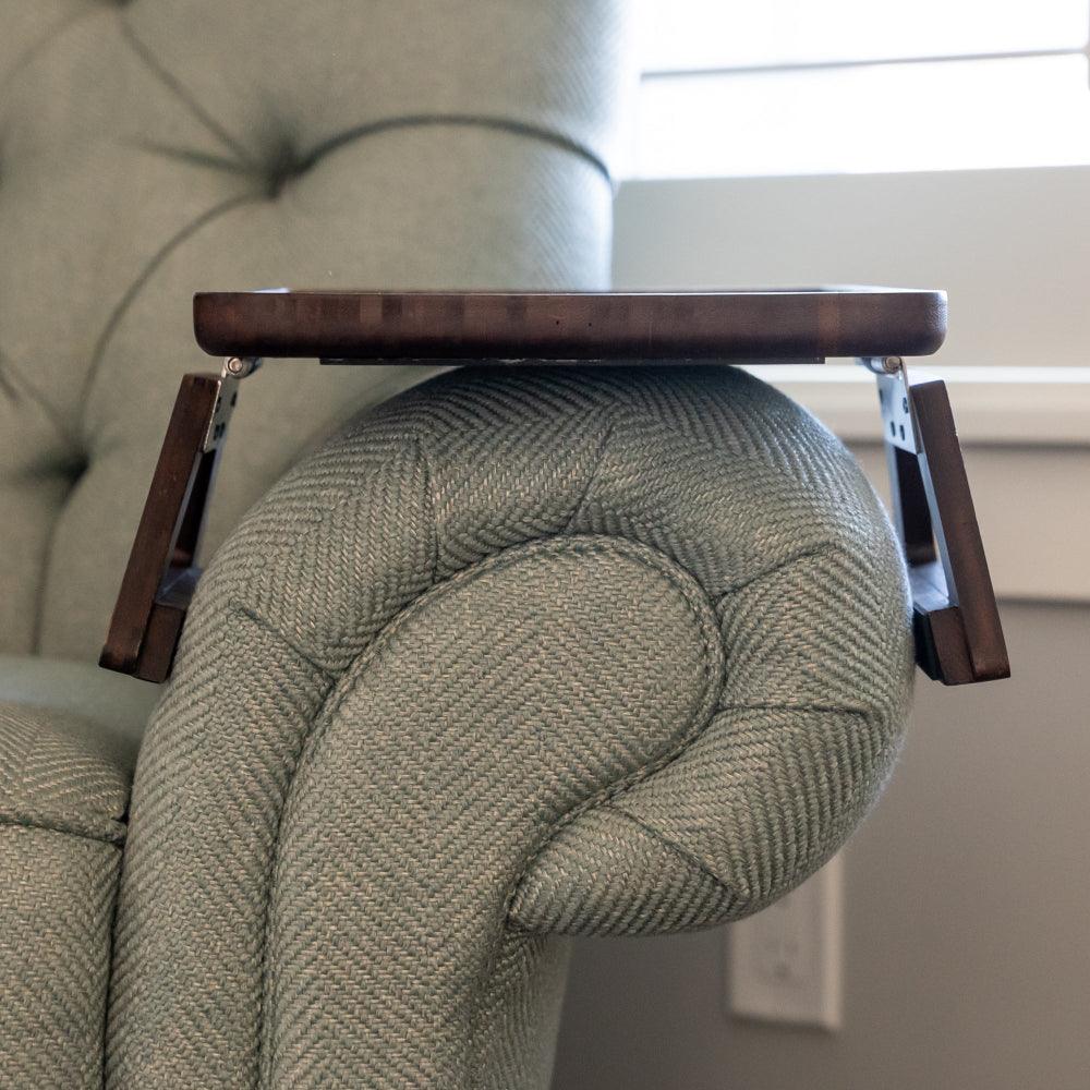 SofaMate – Adjustable Sofa Arm Tray Table for Drinks, Snacks & Remote Control Storage