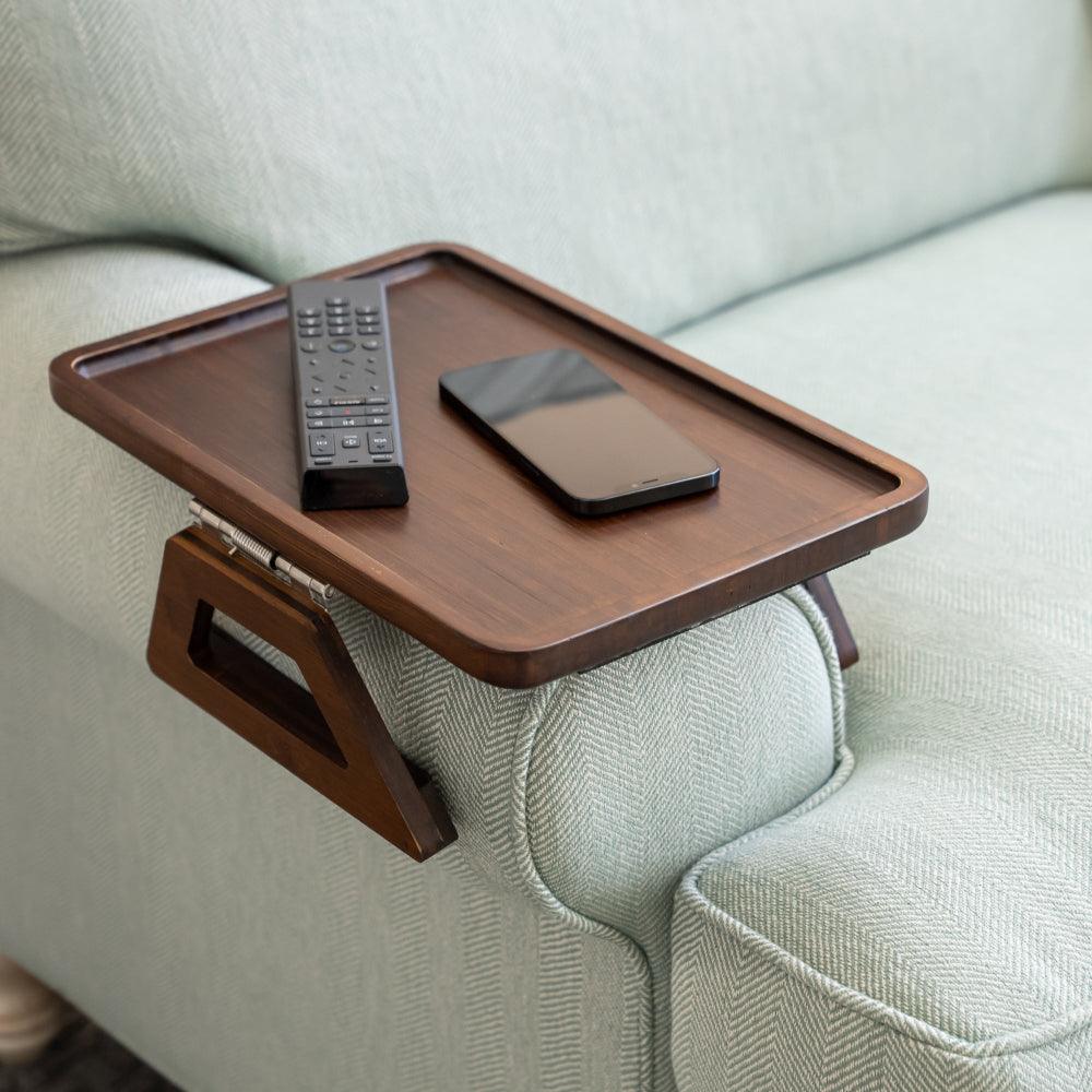 SofaMate – Adjustable Sofa Arm Tray Table for Drinks, Snacks & Remote Control Storage