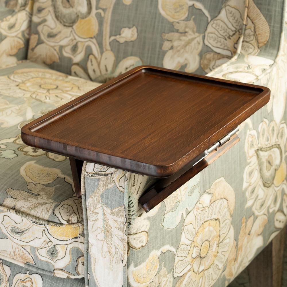 SofaMate – Adjustable Sofa Arm Tray Table for Drinks, Snacks & Remote Control Storage