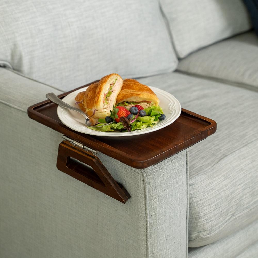 SofaMate – Adjustable Sofa Arm Tray Table for Drinks, Snacks & Remote Control Storage