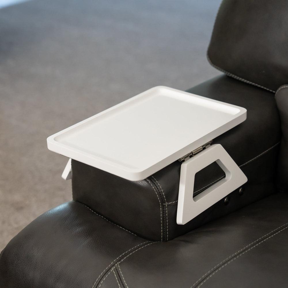 SofaMate – Adjustable Sofa Arm Tray Table for Drinks, Snacks & Remote Control Storage