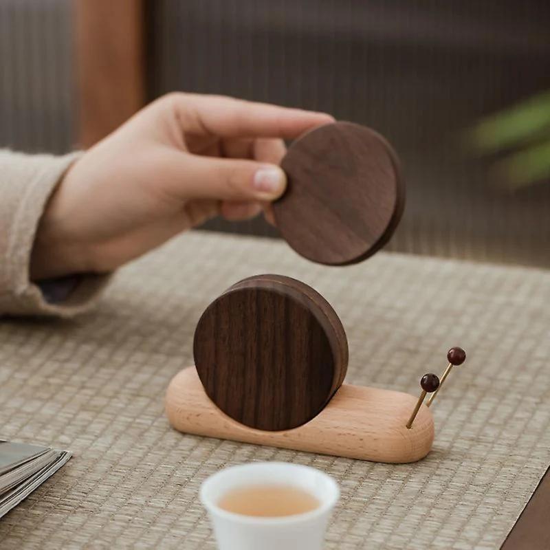 Elegant Scandinavian Walnut Coasters – Stylish & Durable Table Protection