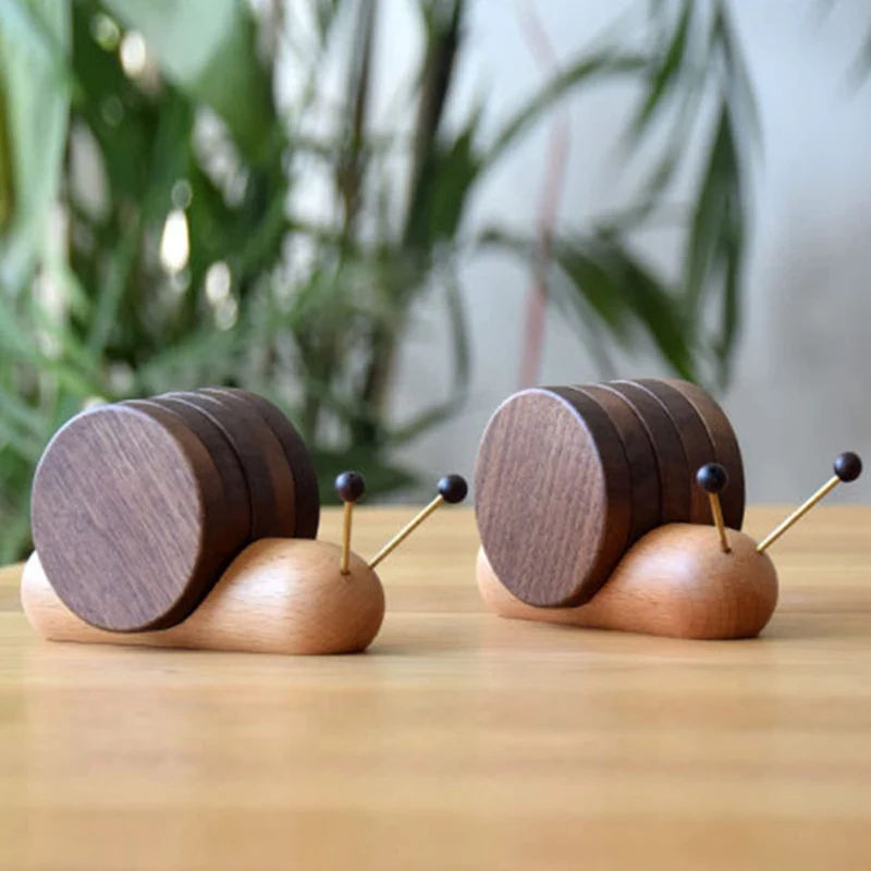 Elegant Scandinavian Walnut Coasters – Stylish & Durable Table Protection