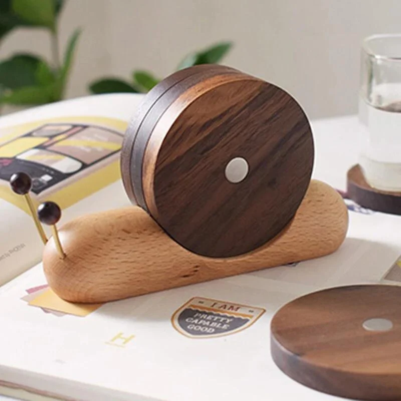 Elegant Scandinavian Walnut Coasters – Stylish & Durable Table Protection